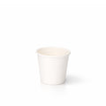 White paper cup on a white background
