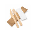 Birchwood 3in1 Fork + Knife + 2 Ply Napkin
