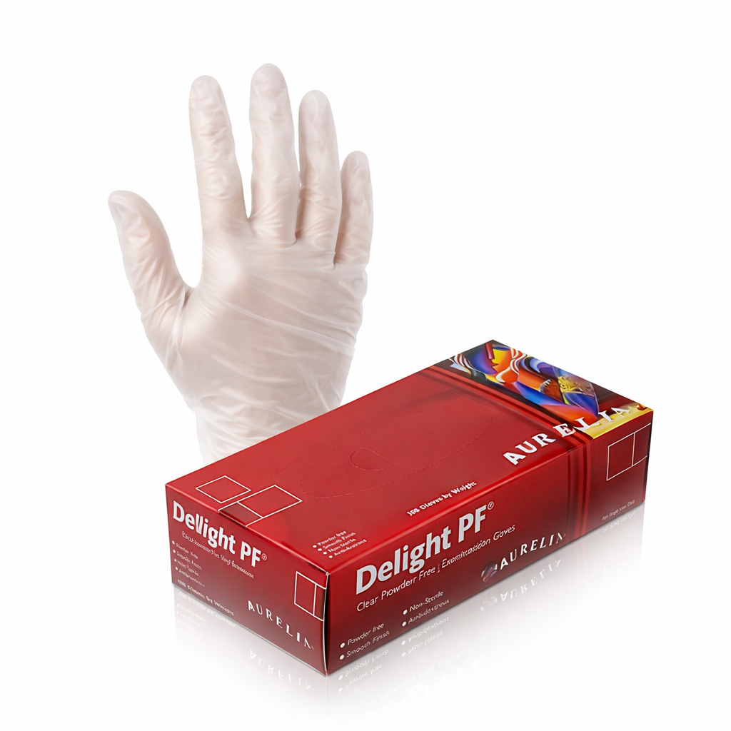 Clear Vinyl Gloves (Powder Free) Large