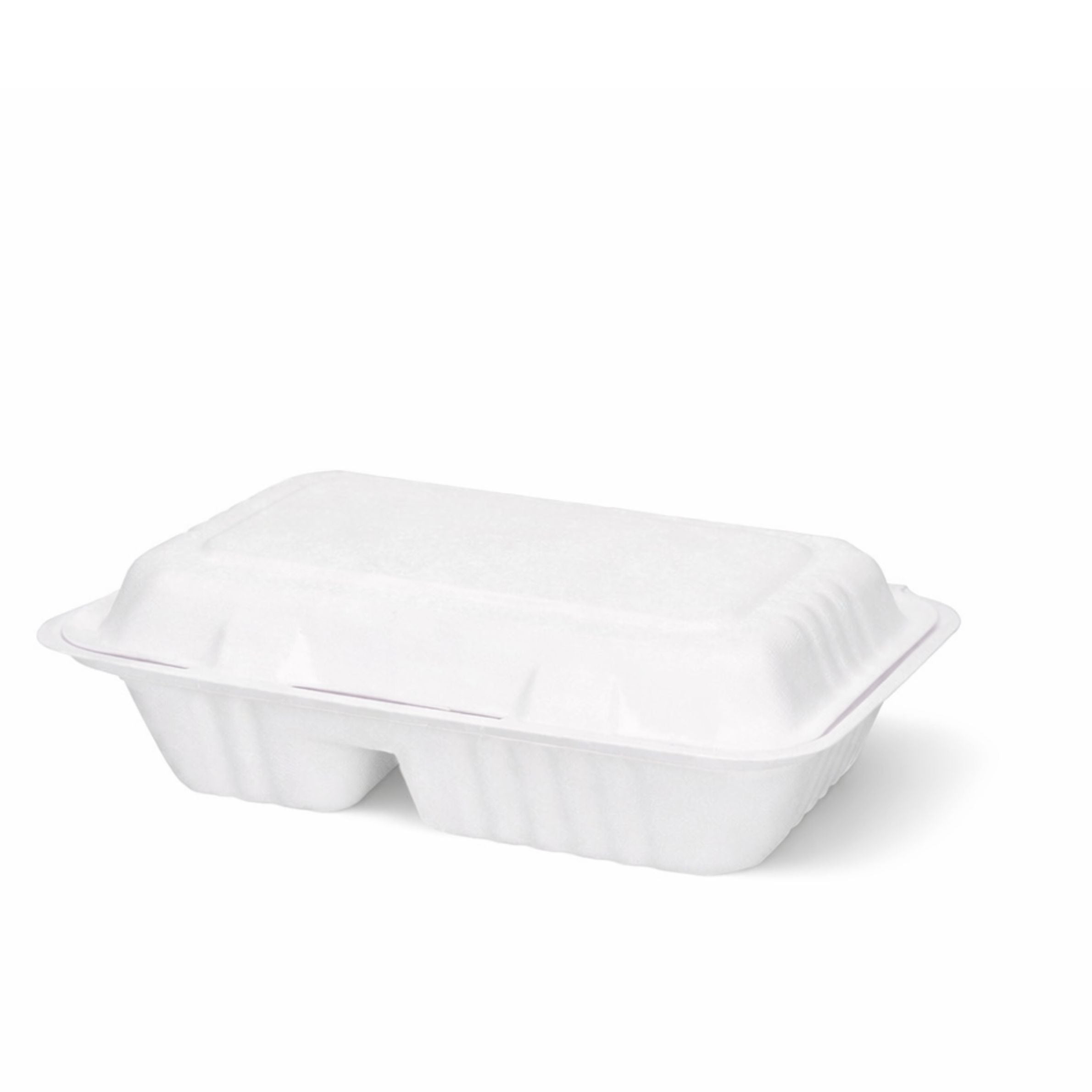 9" x 6" Bagasse 2 Compartment Boxes