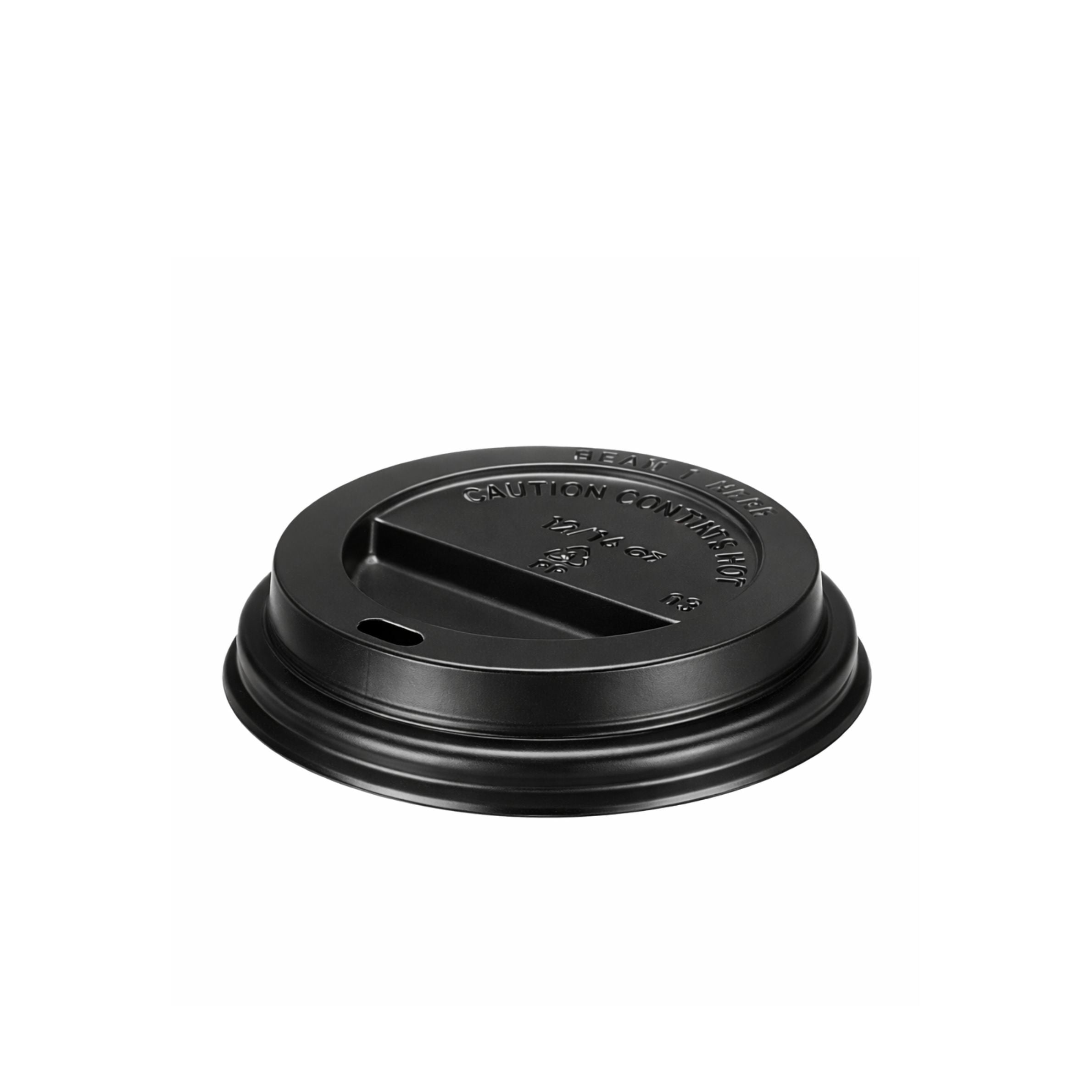 Black Domed Sip-through Lids For 12 - 16oz