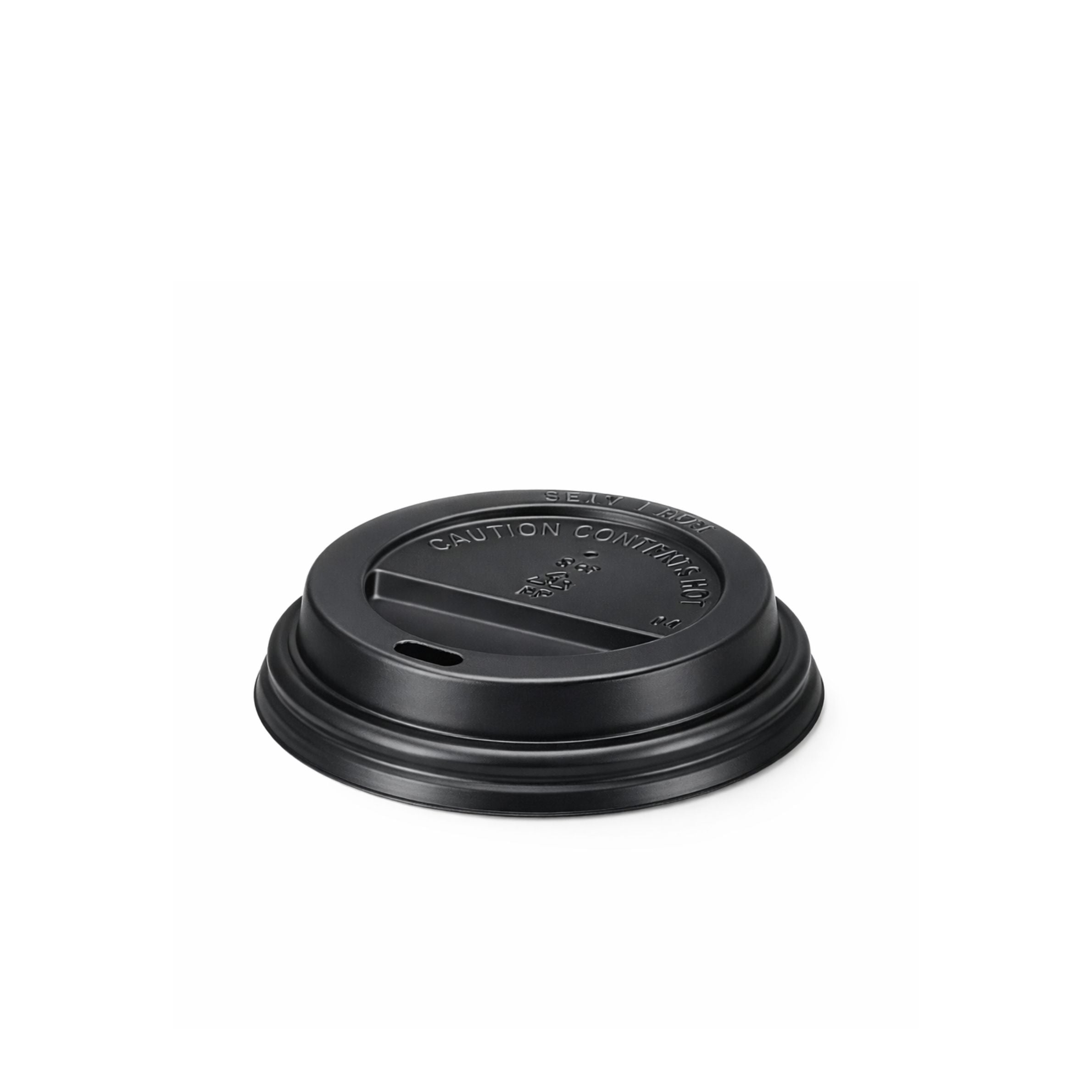 Black Domed Sip-through Lids For 6 - 8oz