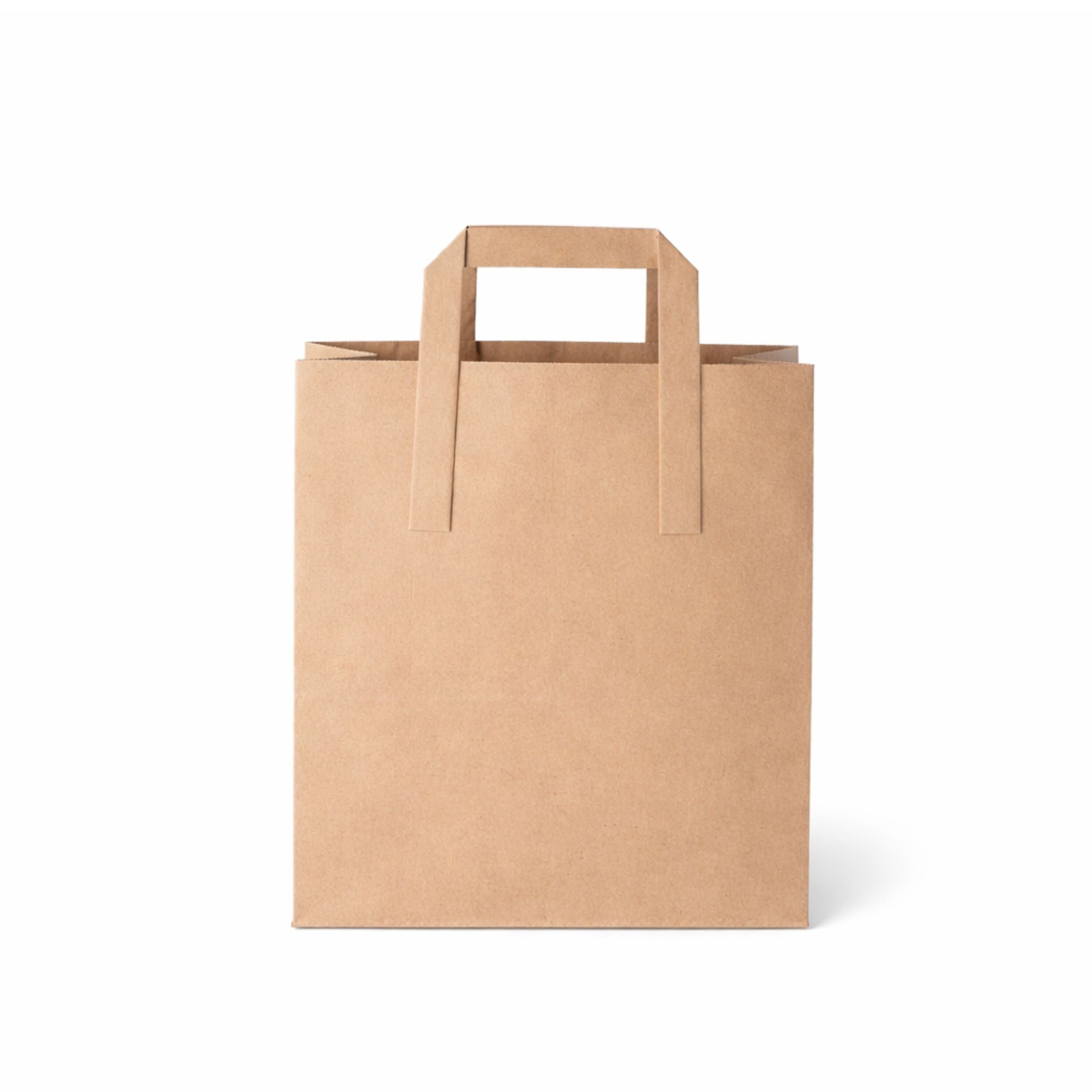Medium Kraft Paper Bags - Flat Handle