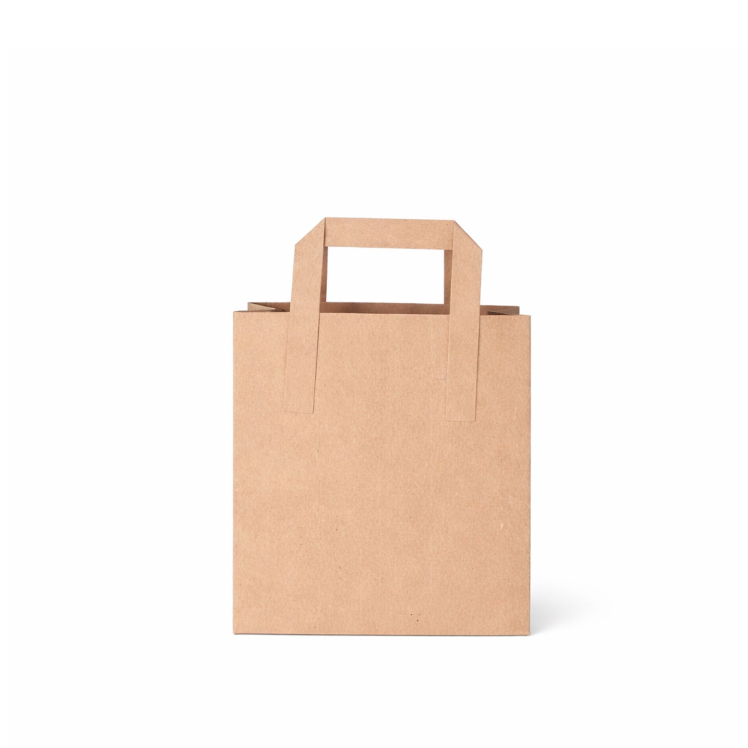 Small Kraft Paper Bags - Flat Handle