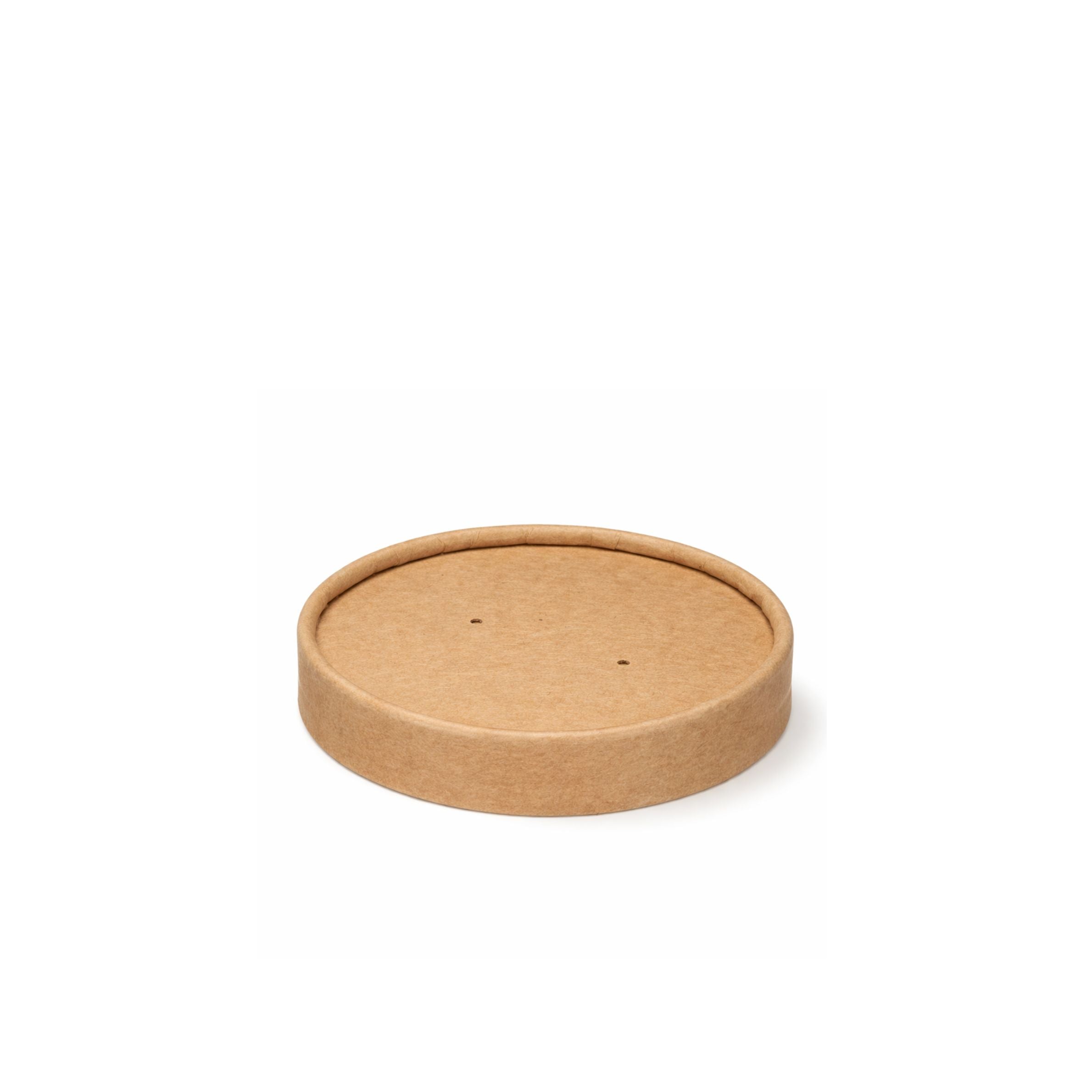 Kraft Paper Vented Lids 90mm