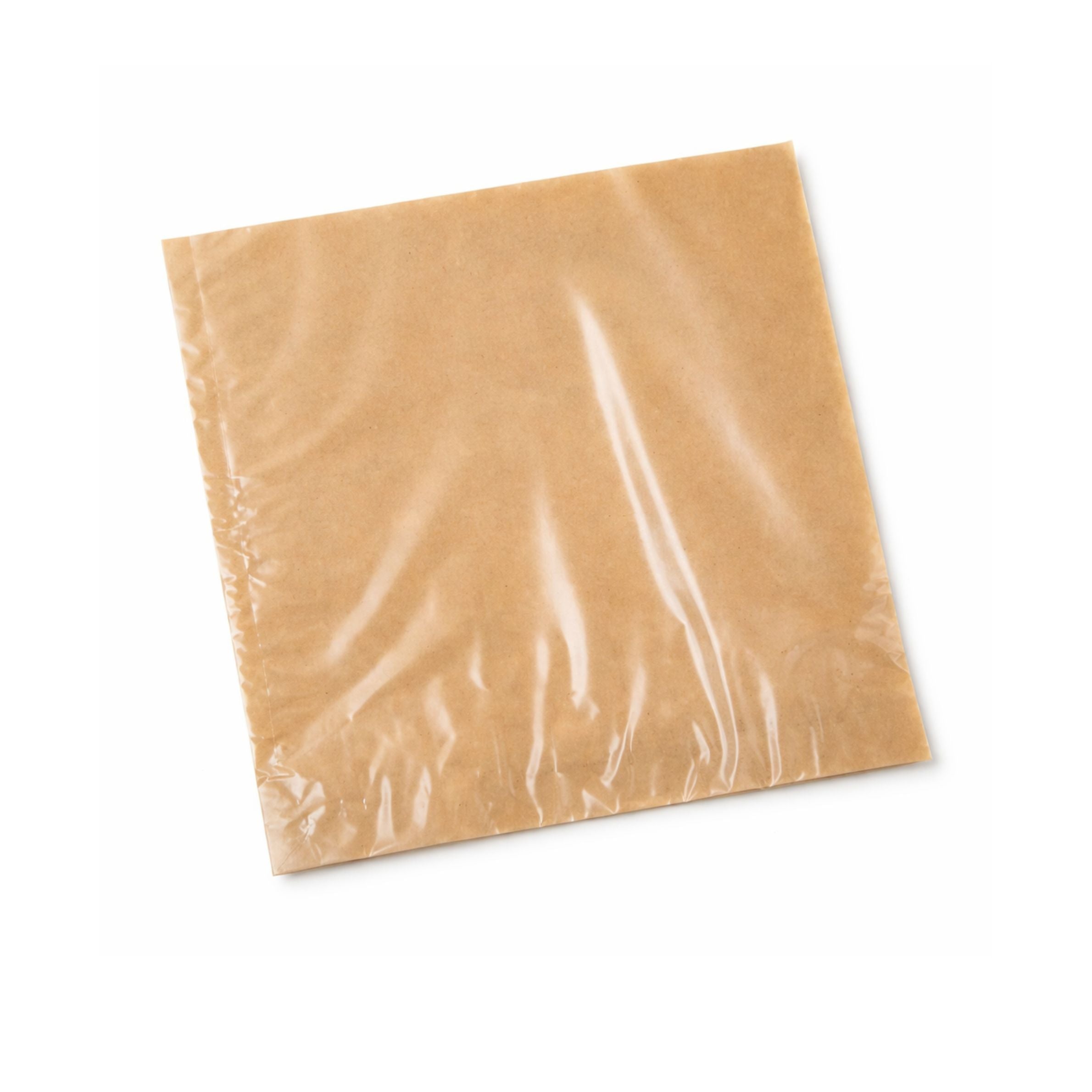 Kraft Square Film Front Bags 10 x 10"