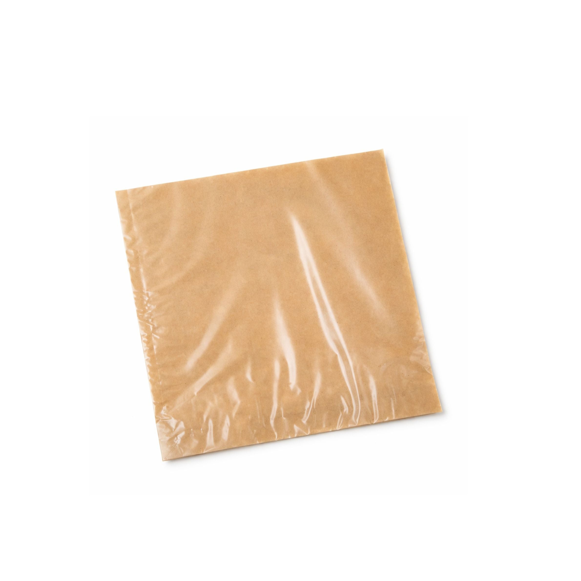 Kraft Square Film Front Bags 7 x 7"