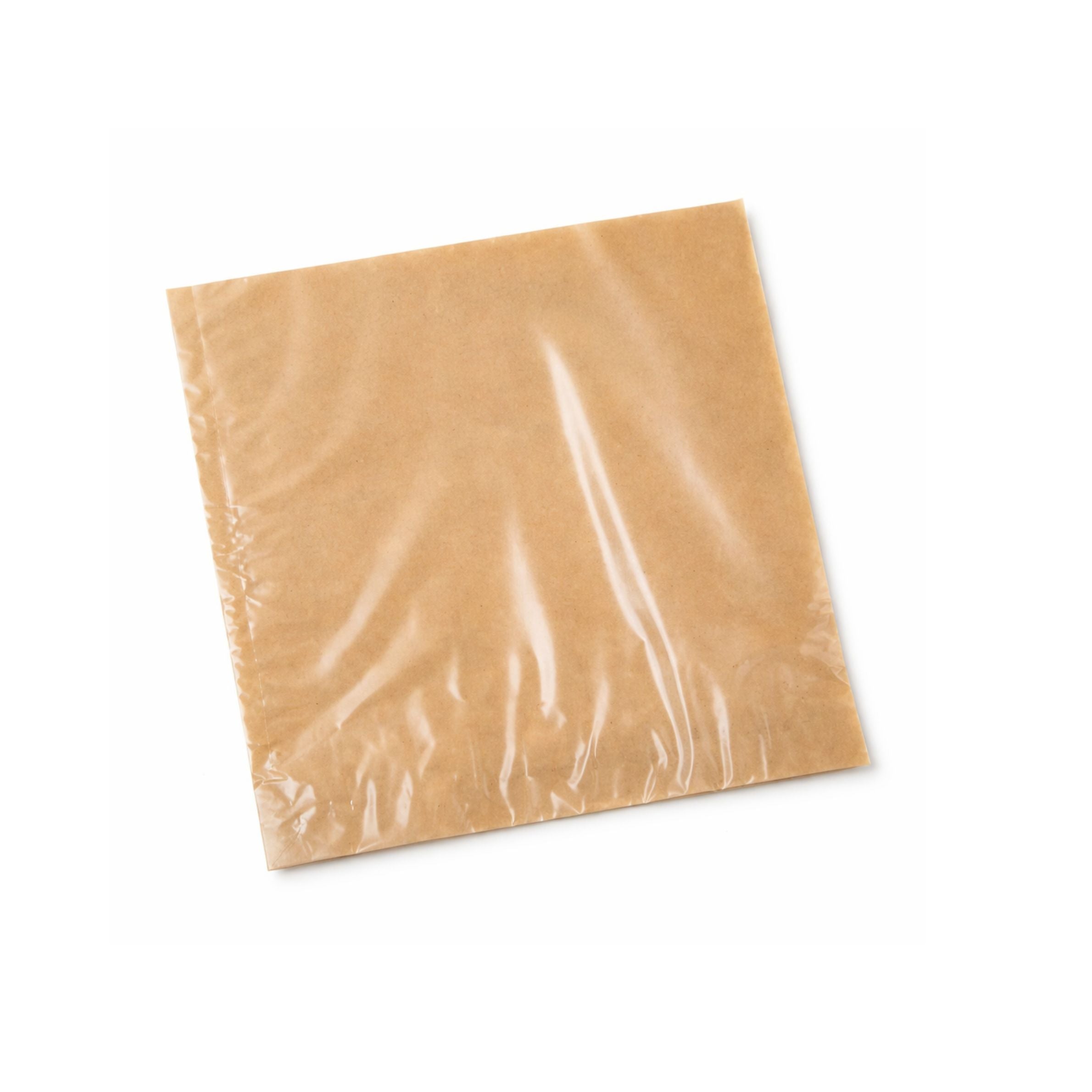 Kraft Square Film Front Bags 8.5 x 8.5"