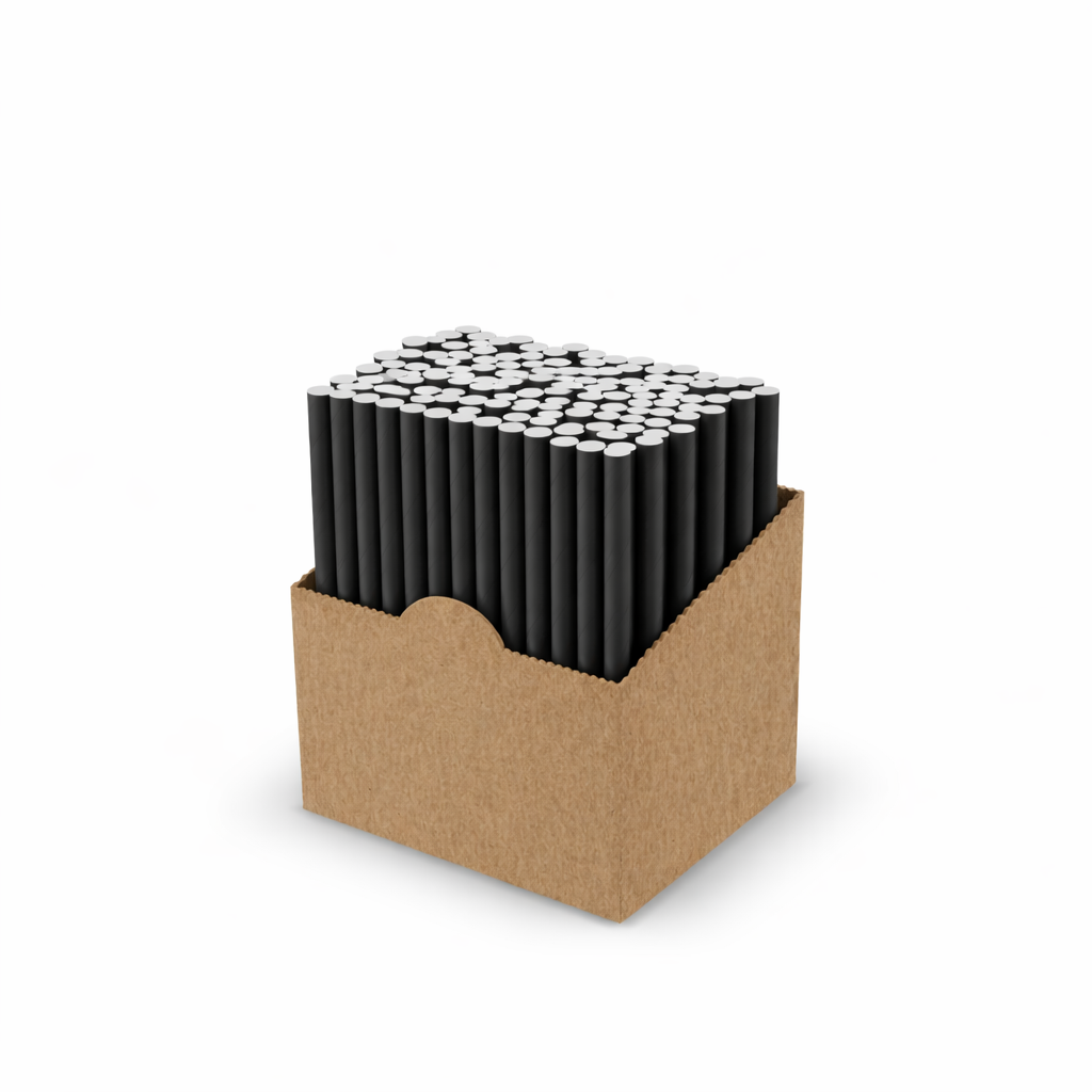 Black Paper Straws 5.5"