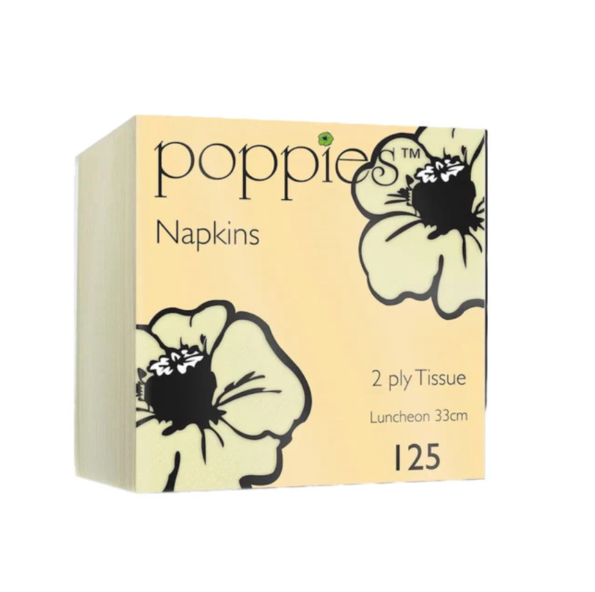 8 Fold 3 Ply Buttermilk Napkins 40 × 40cm