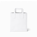 Medium White Paper Bags - Flat Handle