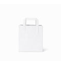 Small White Paper Bags - Flat Handle