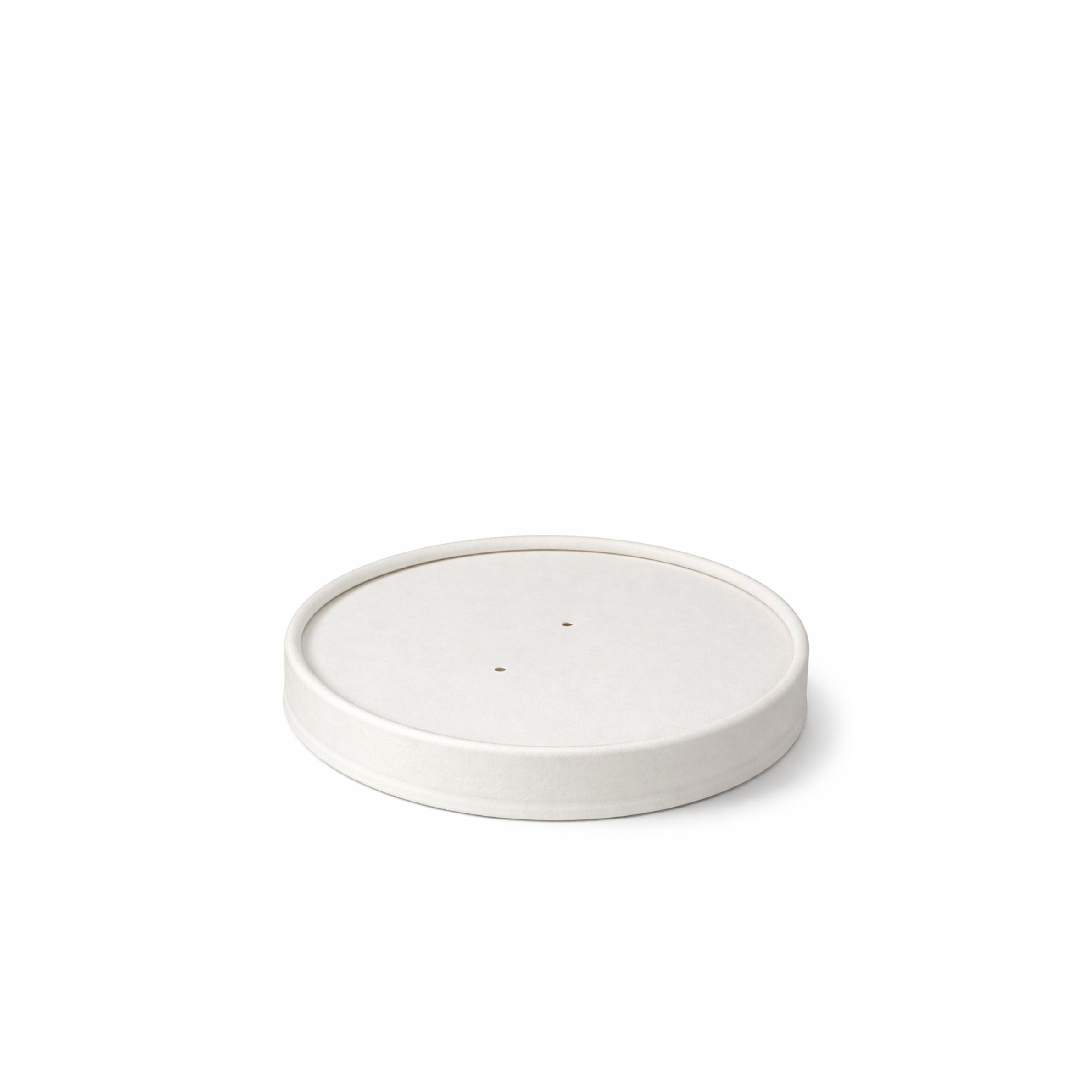 White Paper Vented Lids 90mm