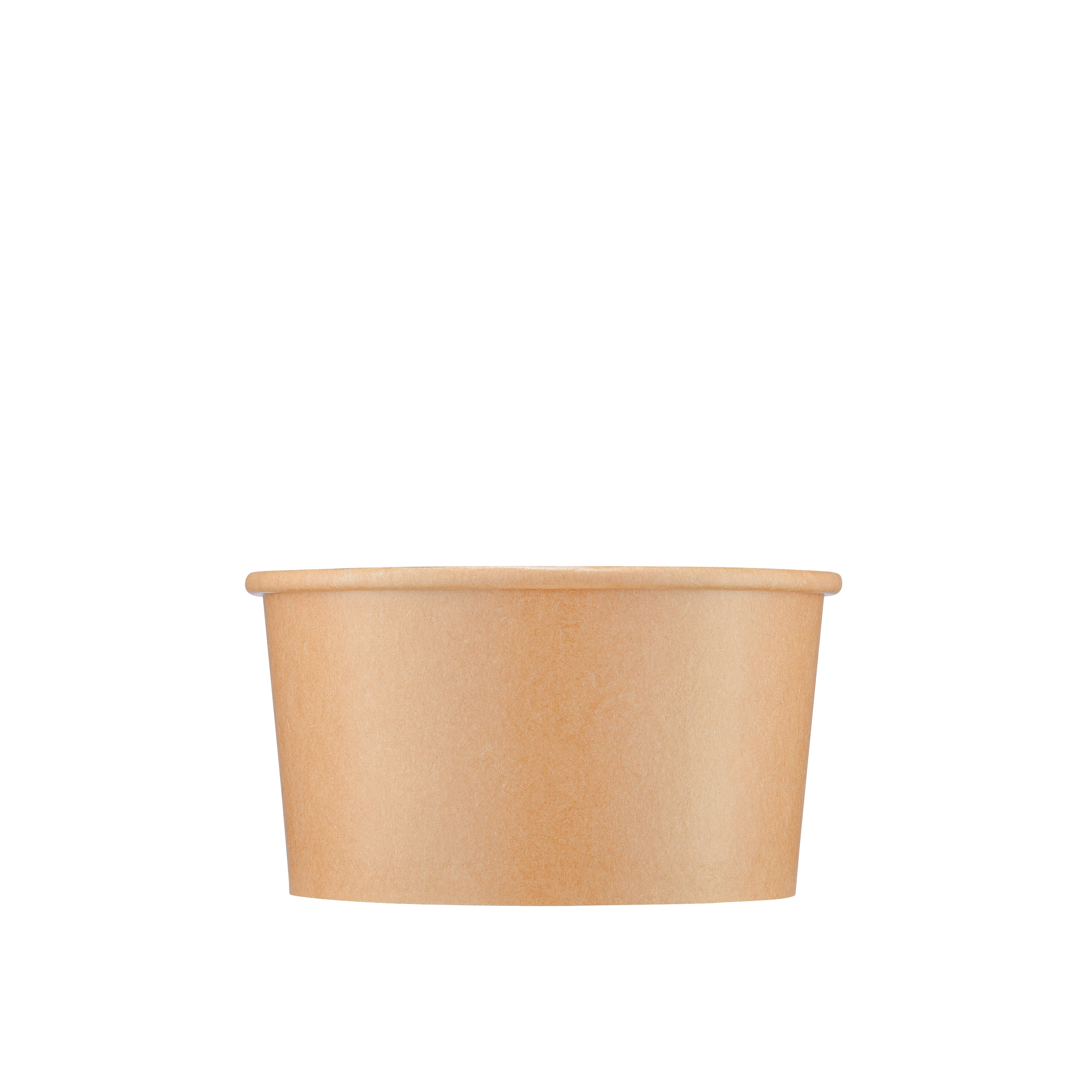 Beige paper cup on a white background
