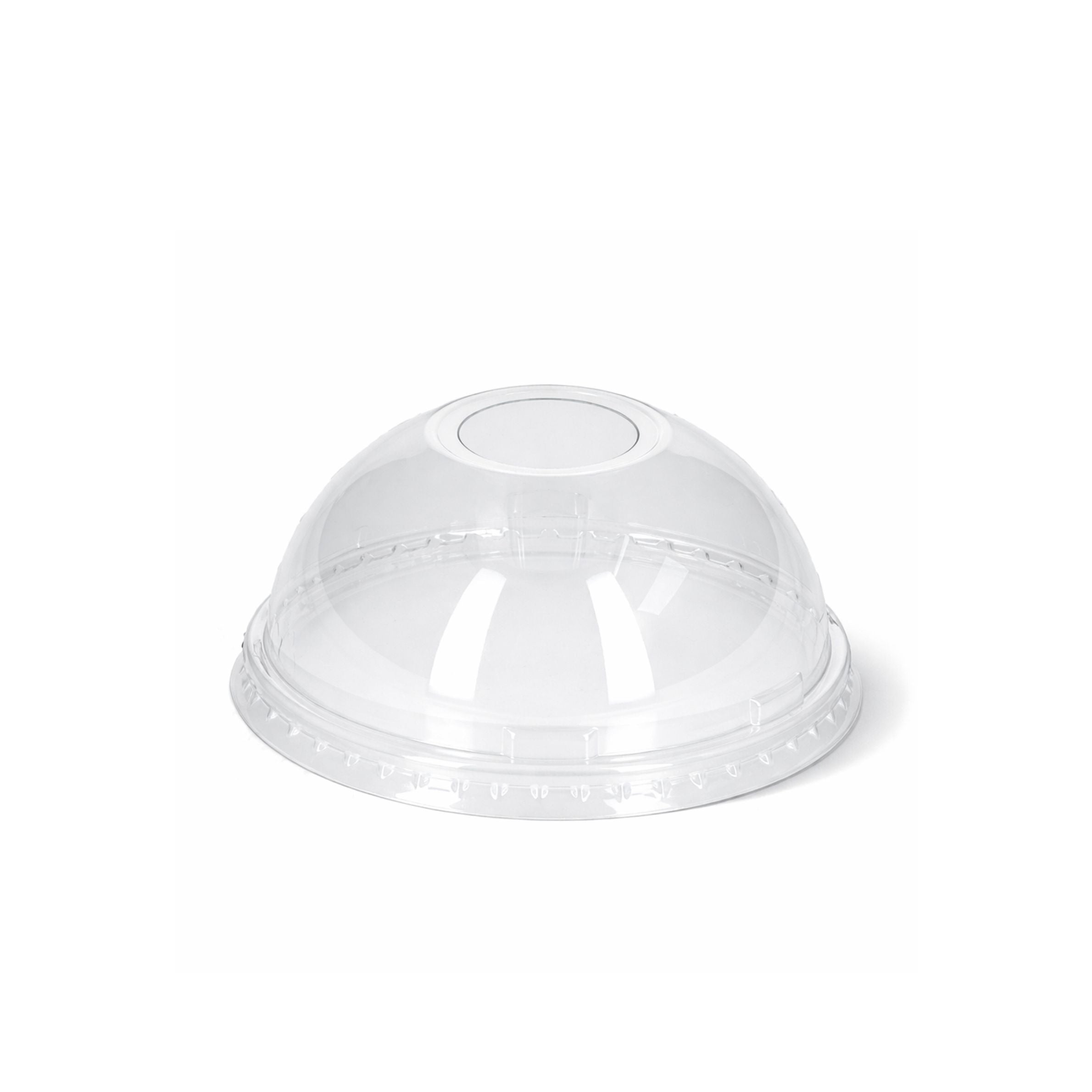 Clear Domed Lids with Straw Slot 95mm